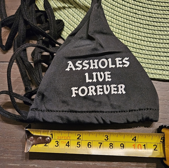 💥2/$20💥 NWT Assholes Live Forever Bikini Yellow - Picture 11 of 12